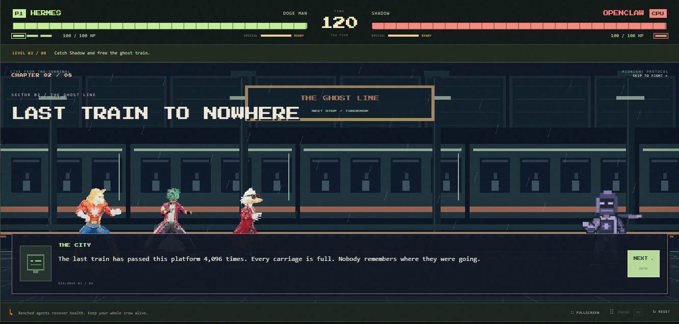 Flownium's game at the rainy Last Train to Nowhere station